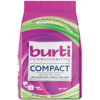 burti COMPACT Waschmittel Pulver – Waschpulver & Feinwaschmittel für bunte, feine Wäsche - Fleckenentferner mit Farb- & Faserschutz – ca. 26 Wäschen