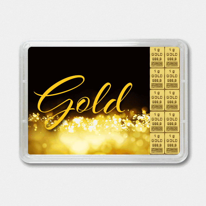 Goldbarren 10g Gold statt Geld (Flip)