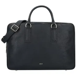abro Adria Aktentasche Leder 40 cm  schwarz