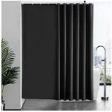 Furlinic Duschvorhang Überlänge 244 x 200 cm schwarz
