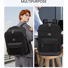 luxuskollektion Handgepäck Rucksack 40x20x25 Schwarz Reiserucksack 20L