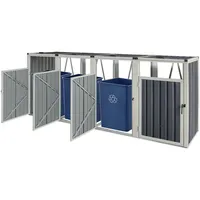 pro.tec Mülltonnenbox Tarbek 292 x 121 x 82 cm anthrazit