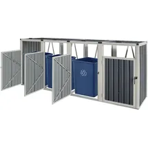 pro.tec Mülltonnenbox Tarbek 292 x 121 x 82 cm anthrazit