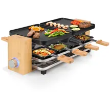 Princess Raclette Pure 8 Personen 1300 W, Schwarz, Holz