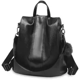 NICOLE & DORIS Rucksack Damen Anti Diebstahl Rucksackhandtaschen Große Kapazität Rucksack Schultertasche PU Leder wasserdichte Rucksäcke Schultasche Reiserucksack - L