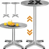 CASARIA Bistrotisch Ø 60 x 70-115 cm Silber
