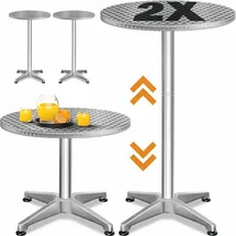 CASARIA Bistrotisch Ø 60 x 70-115 cm Silber
