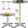 CASARIA Bistrotisch Ø 60 x 70-115 cm Silber