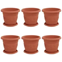 vidaXL Blumentöpfe 6 Komplettset Ø 26 x 21,5 cm Ziegelrot