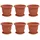 vidaXL Blumentöpfe 6 Komplettset Ø 26 x 21,5 cm Ziegelrot