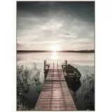 Reinders! Reinders Wandbild 50 x 70 cm Scandic Jetty Holz Blau