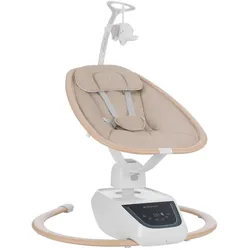 Kikkaboo Babywippe BeMoove elektrisch Moskitonetz Fernbedienung Melodien Timer beige