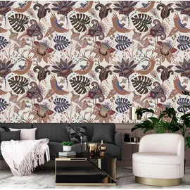 Queence Vinyltapete QUEENCE "Annalena", bunt, B:0,9m L:2,5m, Vinyl, Tapeten, 90x250cm, selbstklebend, kinderleichte Anbringung,, Sticker