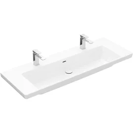 Villeroy & Boch Subway 3.0 130x47cm, eck., m 2 HL/mit ÜL, weiß