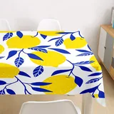 Oduo Tischdecke Wasserdicht Polyester Rechteckig, Tischdecke mit Fruchtdruck Pflegeleicht Fleckschutz Ölfest Abwaschbar Outdoor Garten Deko Farbe & Größe Wählbar (Zitrone,60x60cm)