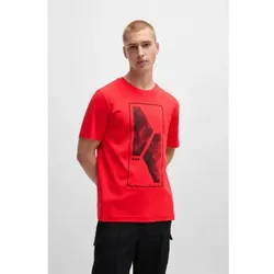 BOSS für Herren. 50525219 Kunstwerk T-shirt rot (S), Lässig, Baumwolle, Kurzarm