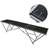 Trutzholm Tapeziertisch Alu Flohmarkttisch 300x60 cm Klapptisch klappbar mit Messskala