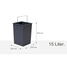 kuekom Inneneimer 15 l Hellgrau