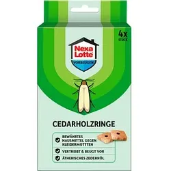 Nexa Lotte® Mottenschutz Cedarholz-Ringe braun, 4 St.