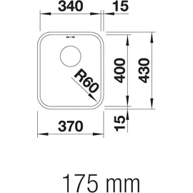 Blanco Supra 340-U edelstahl bürstfinish + Handbetätigung