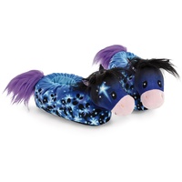 NICI 48758 Hausschuhe Pony Starflower Größe kuschelige Plüsch-Pantoffeln mit stylischem Design für Kinder & Erwachsene, tolle Geschenkidee, blau, 34-37 (M)