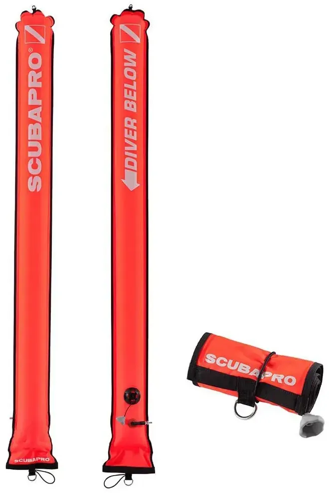 Scubapro 4.5 Ft 210d Nylon Taucherboje - Orange - 1.4 m