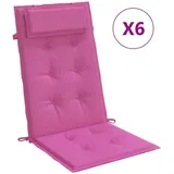 vidaXL Hochlehner-Auflagen 6 Stk. Rosa Oxford-Gewebe