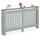 Relaxdays Heizkörperverkleidung Lamellen HBT 83x152x19 cm für alte Heizkörper mit Regal MDF grau