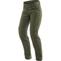 Dainese Casual Slim Damen Motorrad Textilhose, grün, Größe 28