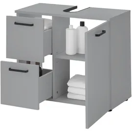 BASIC by Balculina Waschbeckenunterschrank BASIC BY BALCULINA "Vanice, Badezimmerschrank B/H/T 70x60x35cm", grau, B:70cm H:60cm T:35cm, FSC-zertifizierter Holzwerkstoff, Schränke, Waschbeckenunterschrank, Breite 70cm, Softclose, FSC-Mix 70%,Made in Europa