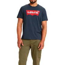 Levi's Herren Graphic Set-In Neck T-Shirt Batwing Logo, Dress Blues, S