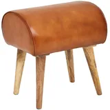 KADIMA DESIGN Sitzhocker Echtleder/Massivholz 45x53x40 Moderner Lederhocker / Gr.: onesize