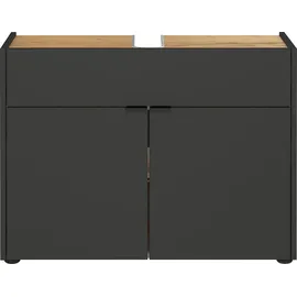KADIMA DESIGN Waschbeckenunterschrank 80 x 60 cm Grau/Beige