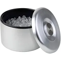 Buddy ́s Bar - Großer Eiswürfelbehälter mit 6 Litern Fassungsvermögen, Eiseimer/Eisbox Aluminium - 27 cm x 27 cm x 20 cm, Nicht spülmaschinengeeignet