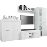 VCM TV Möbel 4-tlg. Wohnwand mit ausreichend Stauraum Fernsehschrank Anbauwand – Usilo L