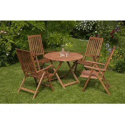 MERXX Gartenmöbel »Vitoria«, 4 Sitzplätze, Eukalyptusholz - beige