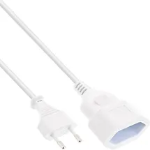 InLine InLine® Euro-Verlängerung, Eurostecker an Eurokupplung, weiß, 1,5m