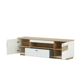 Uno Frenso Lowboard 190 x 59 x 47 cm Weiß Holzwerkstoff