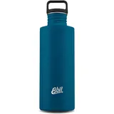 Esbit Trinkflasche Sculptor Edelstahl Trinkflasche mit praktischem Loop Verschluss - 1000 ml in Blau
