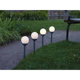 STAR Solarleuchte Kunststoff 27 x 10 cm 4er Set weiß