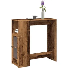 vidaXL Bartisch mit Regal 101 x 40 x 103,5 cm Braun