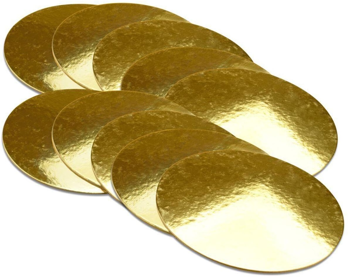 Gold Tortenunterlage Rund, 15cm