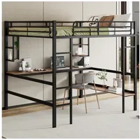 stilvora Hochbett 140 x 200 cm Metall schwarz