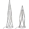Set mit 2 Weihnachtsdekorationen LED NEIDEN Weihnachtsbaum 52/38 cm Silber