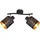 GLOBO Tunno 2X E14 Led schwarz/gold Metall