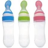 HEALLILY Baby Getreide Fütterung Säugling Kleinkinder Kinder Silikon Flasche 3 Stücke (Mischfarbe)
