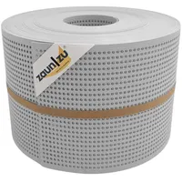 zaunzu® Sichtschutzstreifen Rille Gelocht 50 x 19 cm Lichtgrau PP 2 St.