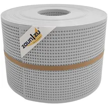 zaunzu® Sichtschutzstreifen Rille Gelocht 50 x 19 cm Lichtgrau PP 2 St.