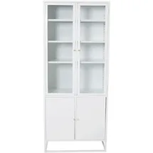 VCM Vitrine 80 x 41 x 190 cm Weiß