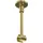Interdeco GARDINENSTANGE Sonette Sitra 400 cm (geteilt in 2 x 200 cm), 1-läufig, 20 mm Ø Messing-Optik